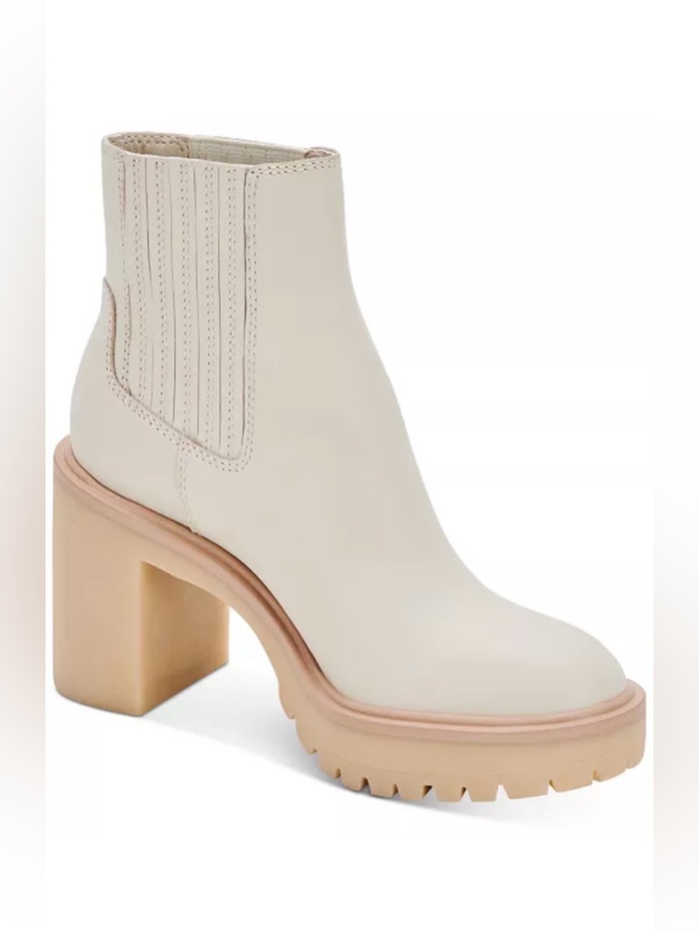 Dolce Vita Women's Caster H2O Lug Sole Cheslea Heeled Booties